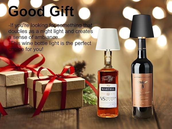  Wireless Bottle Lamp-Wine Bottle Lights with Touch Dimming, 3 Color Temperatures Table Lamps