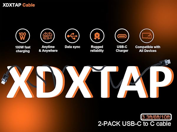 USB C to USB C Cable 100W Fast Charging Nylon Braided,Data Transfer-2 Pack for MacBook ProAir