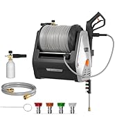 Giraffe Tools Wall Mounted Pressure Washer with 100ft Detachable Hose, Max 2900 PSI 2.2 GPM Elect...