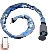 Anweller 63000N Heavy Duty Anti Theft Chain Lock, 3.3FT Long Keyless Fingerprint Biometric Blueto...