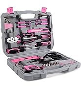 KingTool 149-Piece Pink Tool Kit - Basic Home Repair Tool Set, Small Tool Kit with Plastic Toolbo...