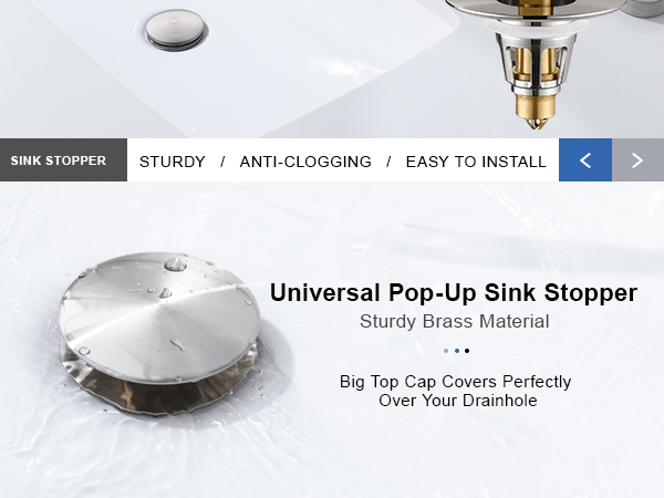 universal bathroom sink stopper