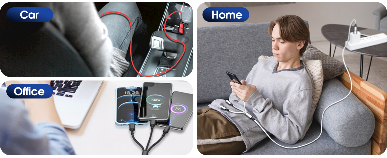 Charging cords for multiple device