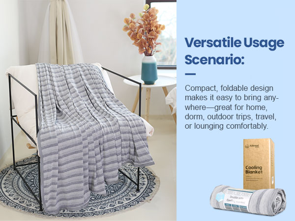 Cooling Striped Blanket