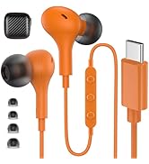 USB C Headphones Wired Earbuds for iPhone 17 16 Pro Max Plus 15 Samsung S25 S24 Ultra S23 FE A16 ...