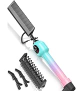 Electric Hot Comb for Wigs &amp; Black Women Hair, Ceramic Straightening Comb | with 280-450°F Temp D...