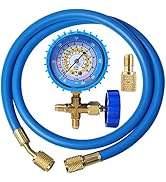 R410a Recharge Kit AC Charging Hose, R134a R22 R404a R410a Manifold Gauge Hose Kit for Air Condit...