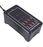 Haioulun 120W Charger Block, 20 Ports(8 USB A + 12 USB C Port), Multiple USB Charging Station Com...