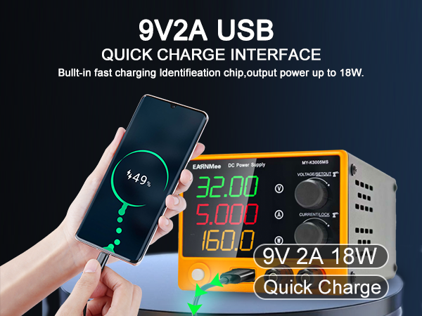 30V 5A Adjustable DC Regulated Lab Bench Power Supply