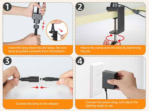 clips desk light bar office desk light