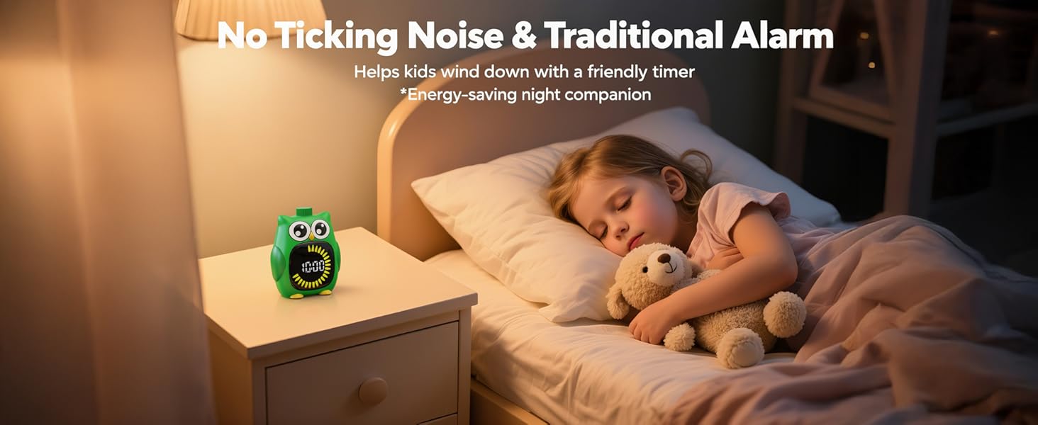No ticking Noise and Traditional Alarm Visual Timer For Kids