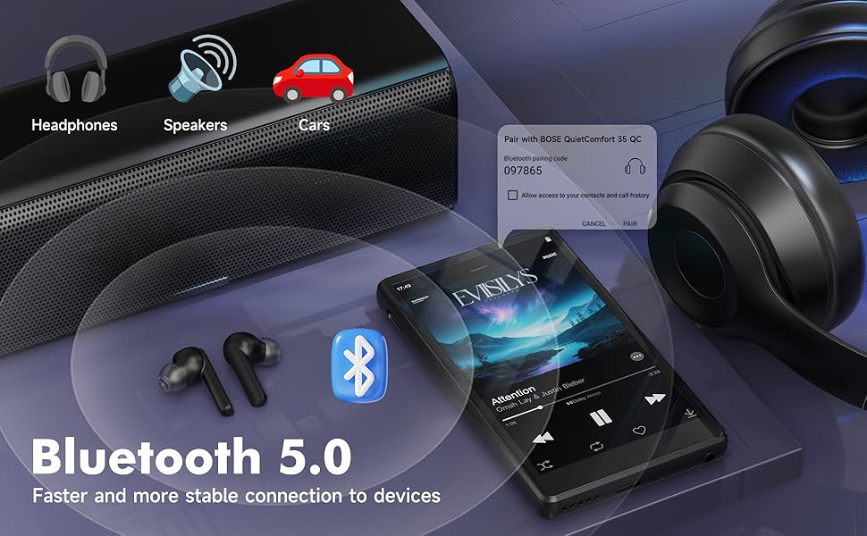 android mp3 player for kids mp4 player with large screen WiFi mp3 player with touchscreen audiobook