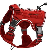 Heavy-Duty Tactical Dog Harness for Large Dogs, No Pull Adjustable Reflective Pet Vest with Molle...