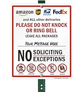 Write-On Leave Packages Here Yard Sign “All Deliveries Do Not Knock or Ring bell