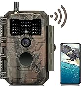 GardePro E6 Trail Camera WiFi 32MP 1296P Game Camera with No Glow Night Vision Motion Activated W...