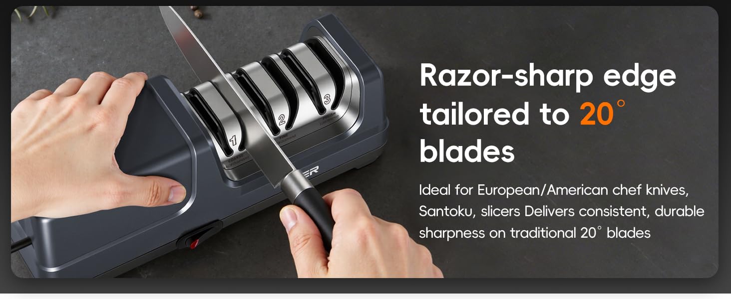 20°SHARPENING FOR KITCHEN KNIVES