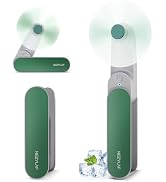 Nezylaf Handheld Mini Fan, 2 Speeds Rechargeable Travel Fan[9-15 Working Hours], Portable USB Sma...