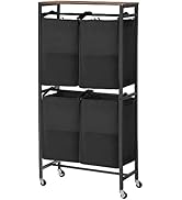 HOOBRO Laundry Sorter, Laundry Basket with Wheels, 52 Gal (198L) Rolling Laundry Hamper, 2 Tier L...