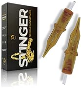 Stinger Disposable Tattoo Cartridge Needles Membrane [20 Pack] Tattoo Needle Cartridge Round Line...