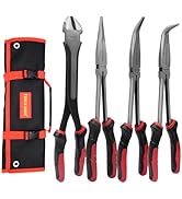 TOOLEAGUE 4Pcs Extra Long Needle Nose Pliers Set,11