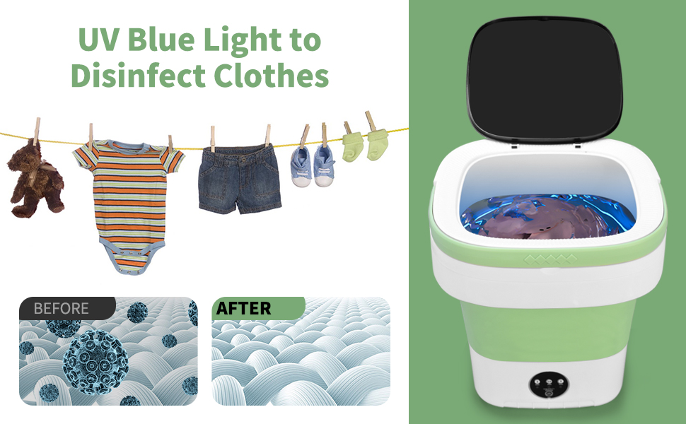 UV Blue Light to Disinfect Clothes
