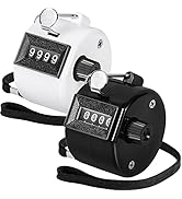 KTRIO Pack of 2 Colors Handheld Tally Counter 4-Digit Number Count Clicker Counter, Hand Mechanic...