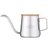 MERMOO YILAN Gooseneck Kettle with Lid Small Pour Over Coffee Kettle 350ml Stainless Steel Goose ...