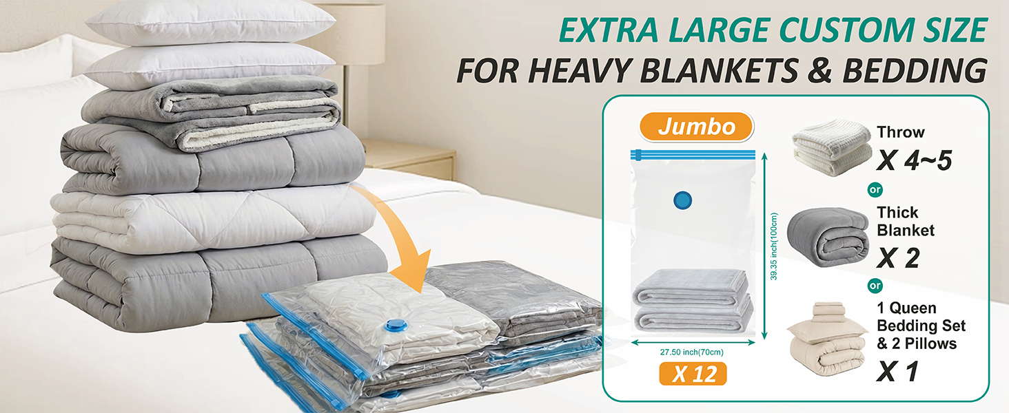 large vacuum seal bags for bedding