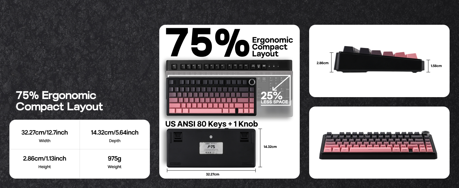 F75 PRO Black Pink