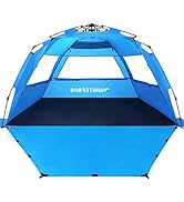 WhiteFang Deluxe XL Pop Up Beach Tent Sun Shade Shelter for 3-4 Person, UV Protection, Extendable...