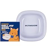 PETHROOM Well Fit Dog Bowl – Durable Ceramic Cat &amp; Dog Food Bowl, Stable &amp; Non-Slip, Easy to Clea...