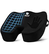 FOMI Extra Thick Firm Coccyx Orthopedic Memory Foam Seat Cushion | Black Large Cushion for Car or...