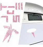 Yeapop Bling Bling Rhinestone Logo Emblems for Tesla Model 3 Highland 2024, 7 Pcs Emblem Stickers...