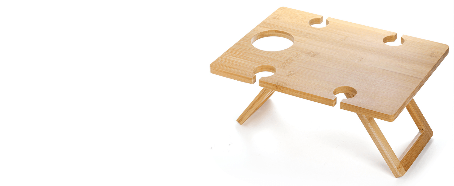 portable picnic table Crafted from bamboo with a smooth, polished surface