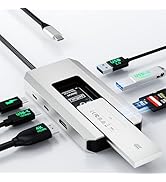 Minthouz USB C Docking Station,8-in-1 USB-C Hub with M.2 NVMe SATA SSD Enclosure,10Gbps Data Tran...