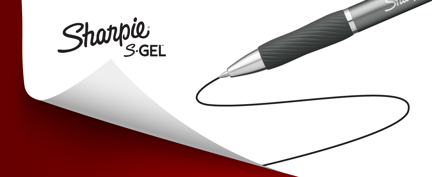 sharpie s gel pen write gray black sharp metal professional journal bible write paper tip grip lasts