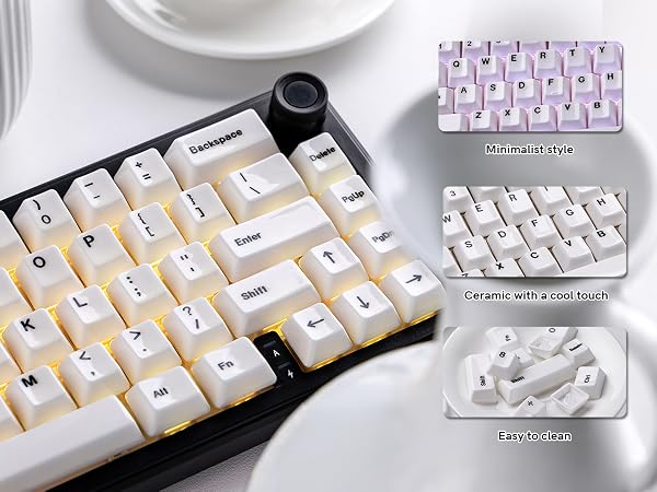 dagaladoo Real Ceramic Keycaps Set, Cherry Profile Keyboard keycaps