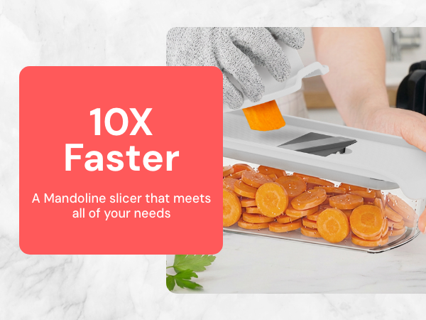 Do more in less time with Fullstar mandoline slicer