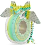 AMOLEN Matte PLA 3D Printer Filament 1.75mm, Multicolor Rainbow Color Changing 3D Printing Filame...