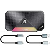 Fikwot FP107 2TB External SSD, 2050MB/s USB 3.2 Gen 2x2 Portable SSD with RGB Lighting, 4K Video ...