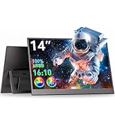 WUAWE Small Portable Monitor Kickstand 14 inch FHD 1200P Ultra Slim for Laptop Monitor Second Scr...