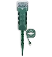 OSKOS Outdoor Power Stake with Photocell Timer 2/4/6/8 Hour Countdown, Dusk to Dawn, 6 Grounded O...