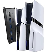 6 Ports USB Hub for PS5 Pro/Slim, USB Port Expander for PS5 with 4 USB-A + 1 Charging Port + 1 Ty...