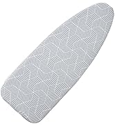 Seiritex Ironing Board Cover 18 x 49 inch Heat Reflective with Hook and Loop Fasteners, Thick Pad...