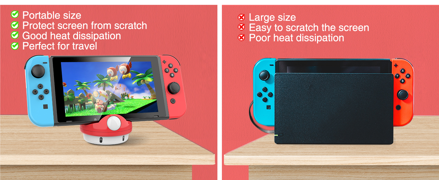 Switch charging dock feature
