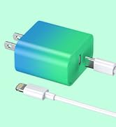 Phone Charger, 2 Pack 20W PD USB C Wall Fast Charger Adapter with 2 Pack 6FT Type C to Lightning ...