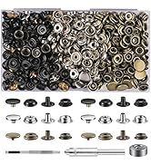 420 Pieces (105Sets) Leather Snap and Fastener Kit Tool 5/8 inch (15mm) Snap Button kit Snaps for...