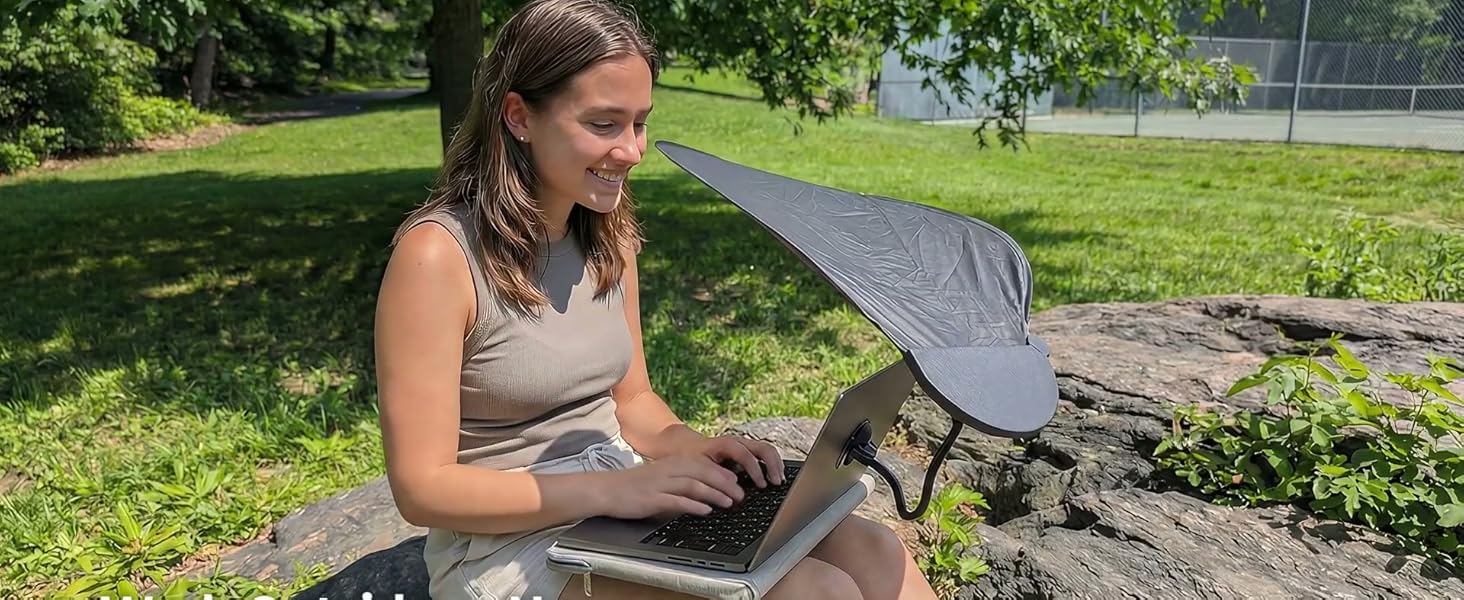 Work Outside in the park no more sun glare