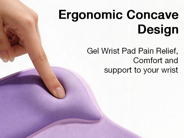 Ergonomic gel wrist rest support