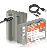 Mspalocell EN-EL3e Battery with USB-C Charging Port for D50, D70, D70s, D80, D90, D100, D200, D30...